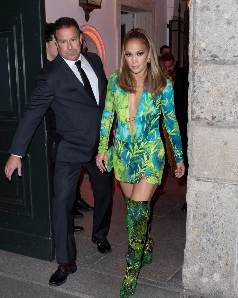JLo closes Versace fashion show in new, sexier version of that iconic green dress